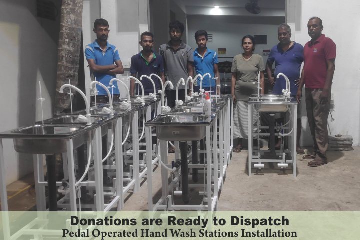 Pedal Operated Hand Wash Station Fabricate and Donation with Peradeniya Engineering 88 Batch.
